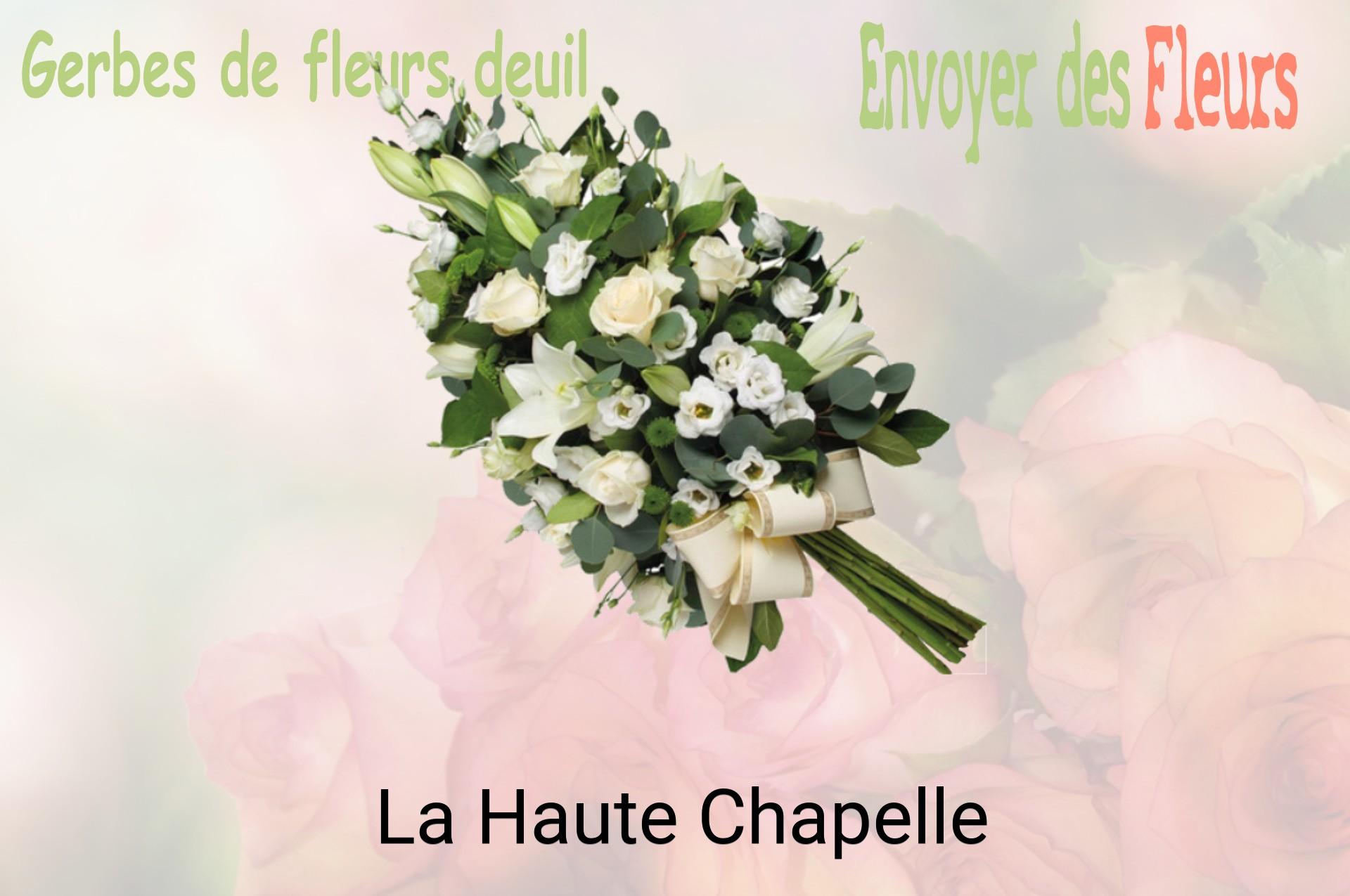 Gerbe de fleurs de deuil livrée à La Haute-Chapelle